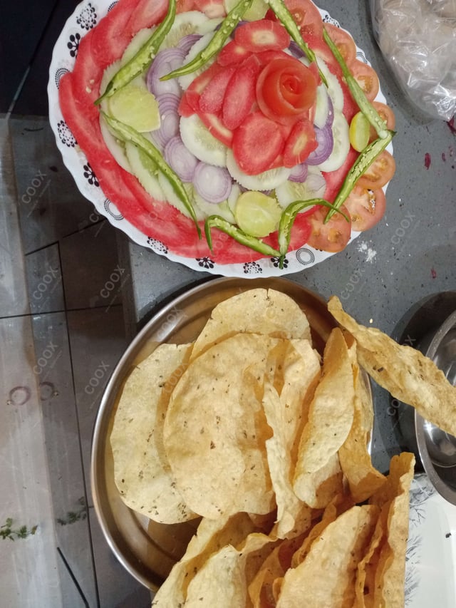 Delicious Salad, Papad prepared by COOX