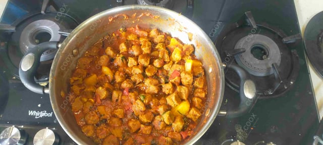 Delicious Aloo Soyabean prepared by COOX