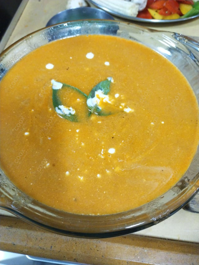 Delicious Tomato Basil Soup prepared by COOX