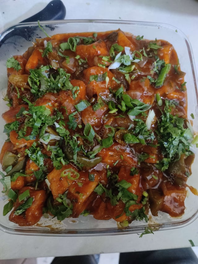 Delicious Chilli Paneer (Gravy) prepared by COOX