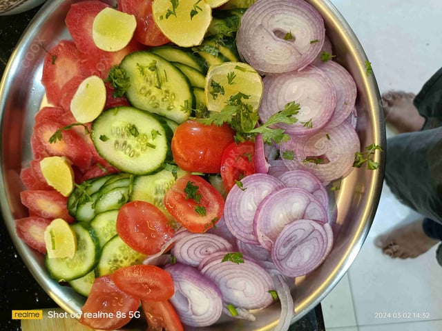 Delicious Salad, Papad prepared by COOX