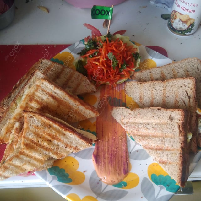 Delicious Veg Grilled Sandwiches prepared by COOX