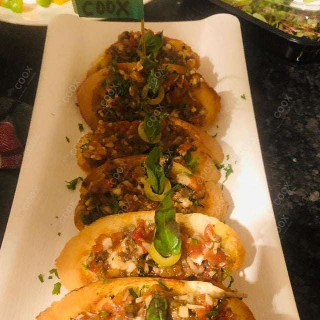 Delicious Tomato Mushroom Bruschetta prepared by COOX