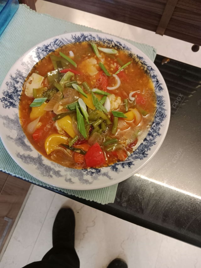 Delicious Mix Veg in Hot Garlic Sauce prepared by COOX