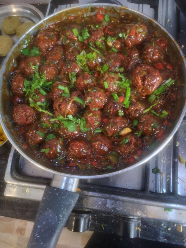 Delicious Veg Manchurian (Dry) prepared by COOX