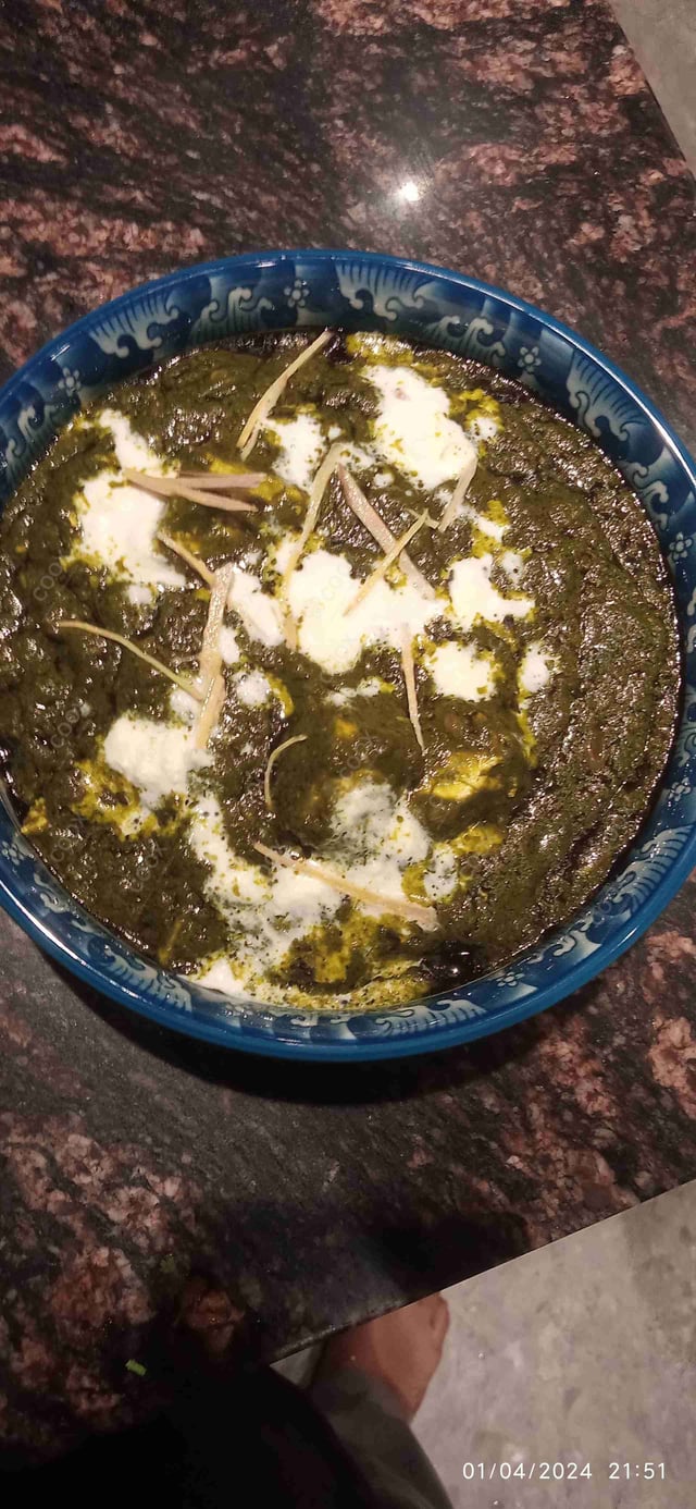 Delicious Palak Paneer prepared by COOX