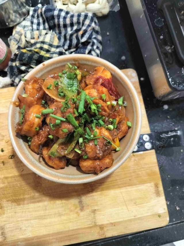 Delicious Red Chilli Prawns prepared by COOX