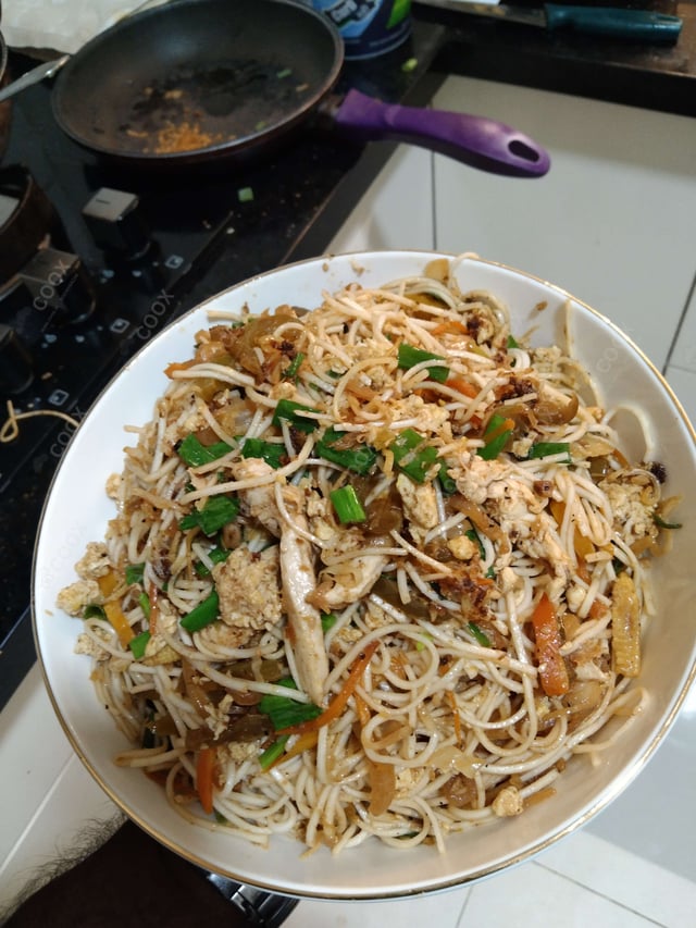 Delicious Chicken Hakka Noodles prepared by COOX