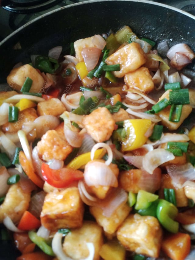 Delicious Chilli Paneer (Dry) prepared by COOX