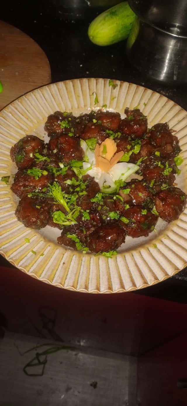 Delicious Veg Manchurian (Dry) prepared by COOX