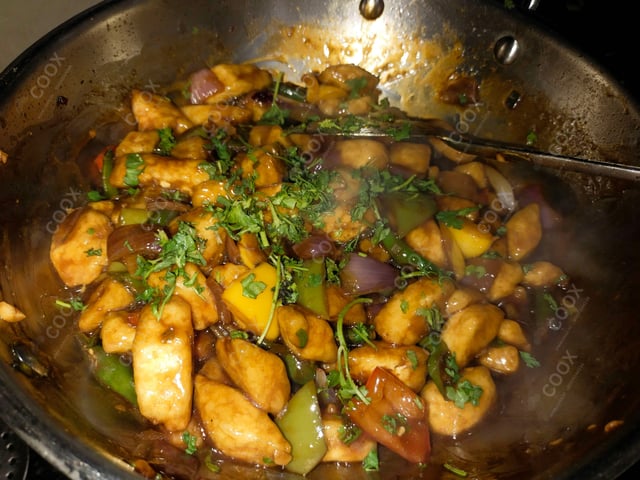 Delicious Chilli Paneer (Dry) prepared by COOX