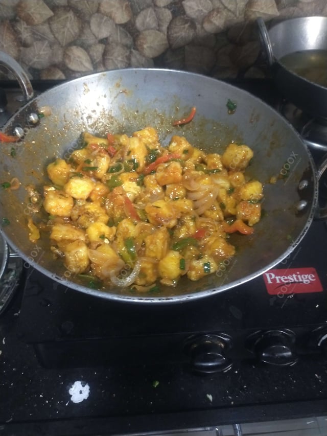 Delicious Chilli Paneer (Dry) prepared by COOX