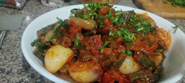 Delicious Bhindi do Pyaza prepared by COOX