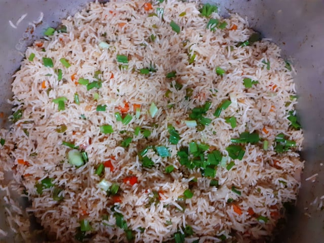 Delicious Veg Fried Rice prepared by COOX