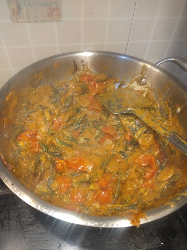 Delicious Bhindi do Pyaza prepared by COOX