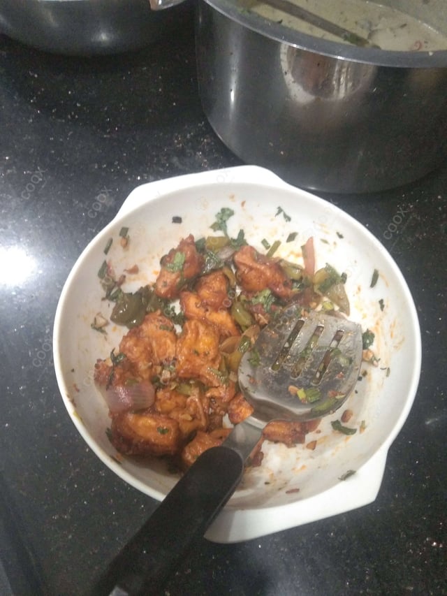 Delicious Chilli Paneer (Dry) prepared by COOX