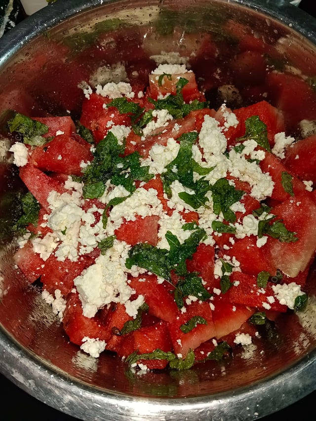 Delicious Watermelon Feta Salad prepared by COOX