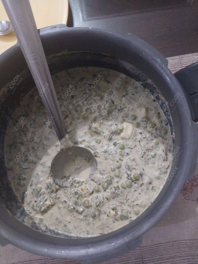 Delicious Methi Matar Malai prepared by COOX