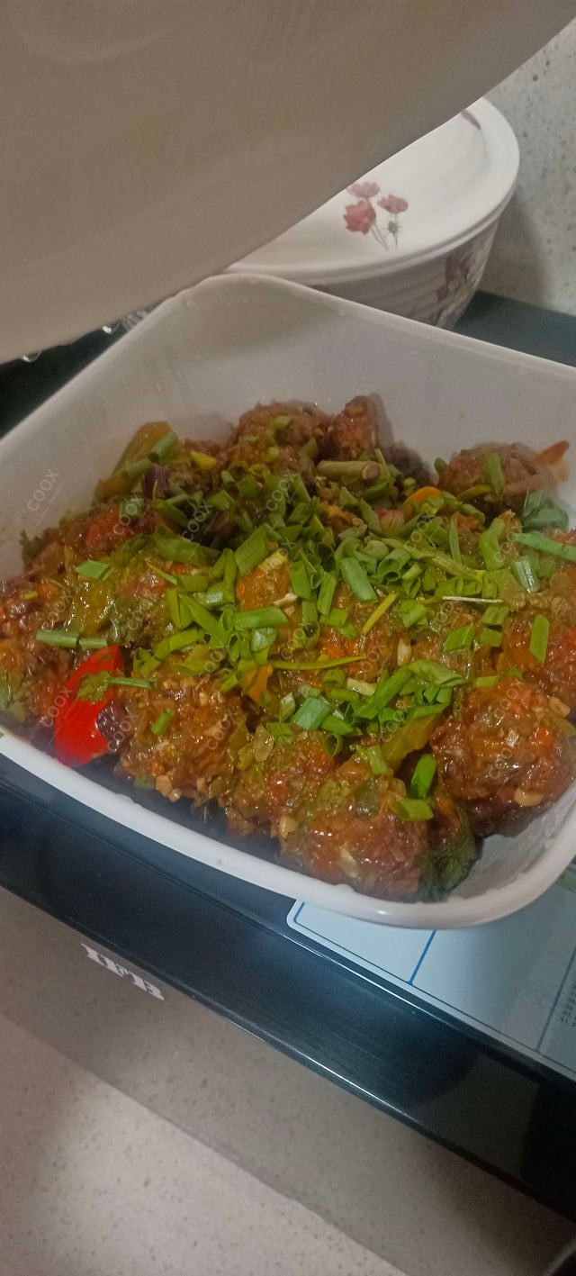 Delicious Veg Manchurian (Dry) prepared by COOX