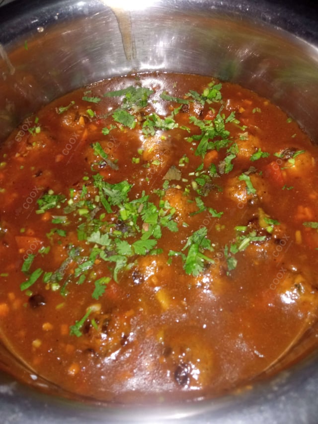 Delicious Veg Manchurian (Gravy) prepared by COOX