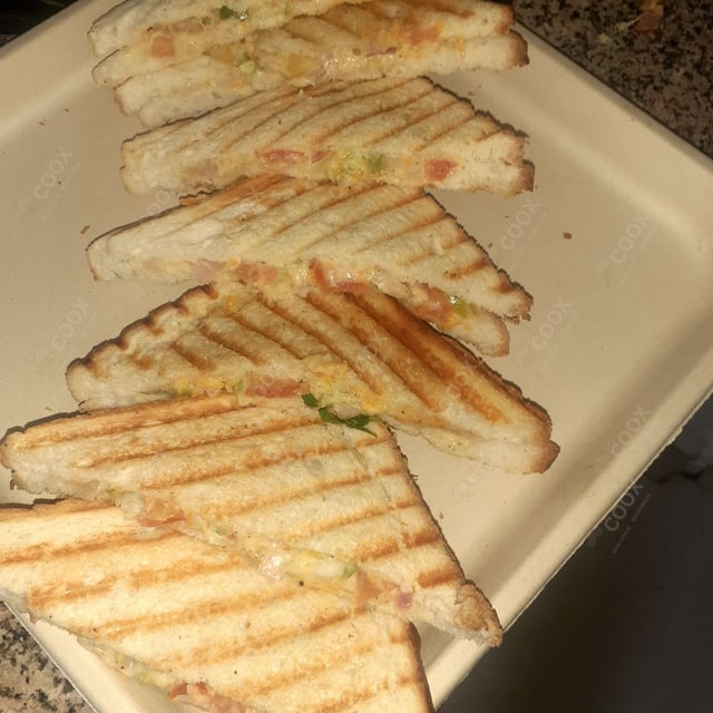 Delicious Veg Grilled Sandwiches prepared by COOX