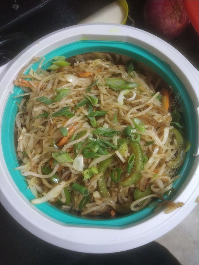 Delicious Veg Hakka Noodles prepared by COOX