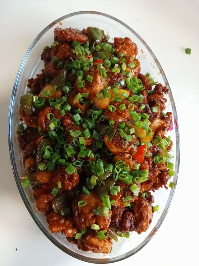 Delicious Red Chilli Prawns prepared by COOX