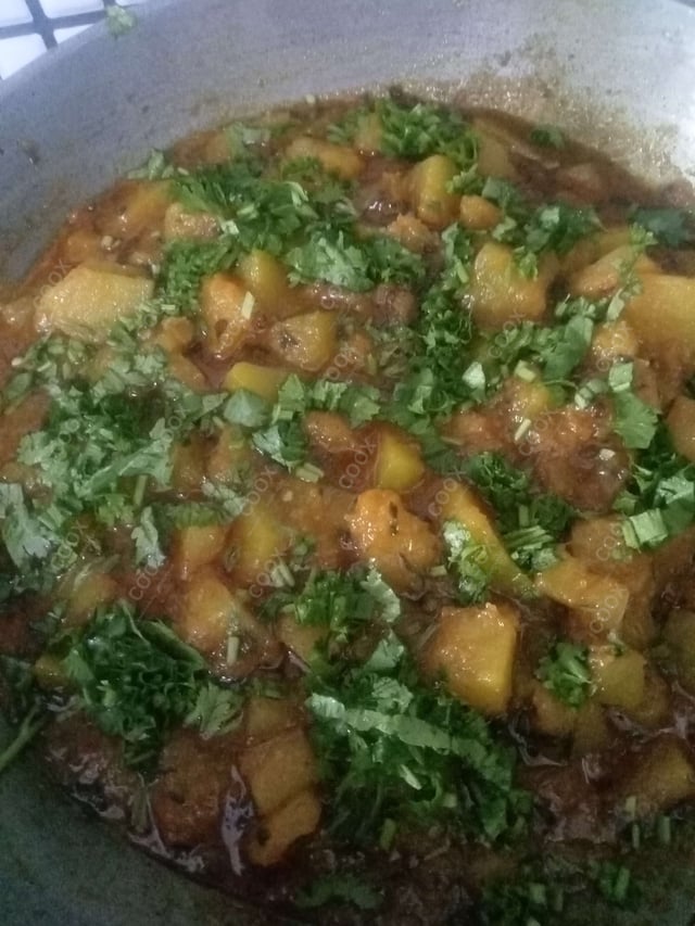 Delicious Kaddu ki Sabzi (Sitafal) prepared by COOX