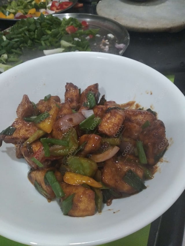 Delicious Chilli Paneer (Dry) prepared by COOX