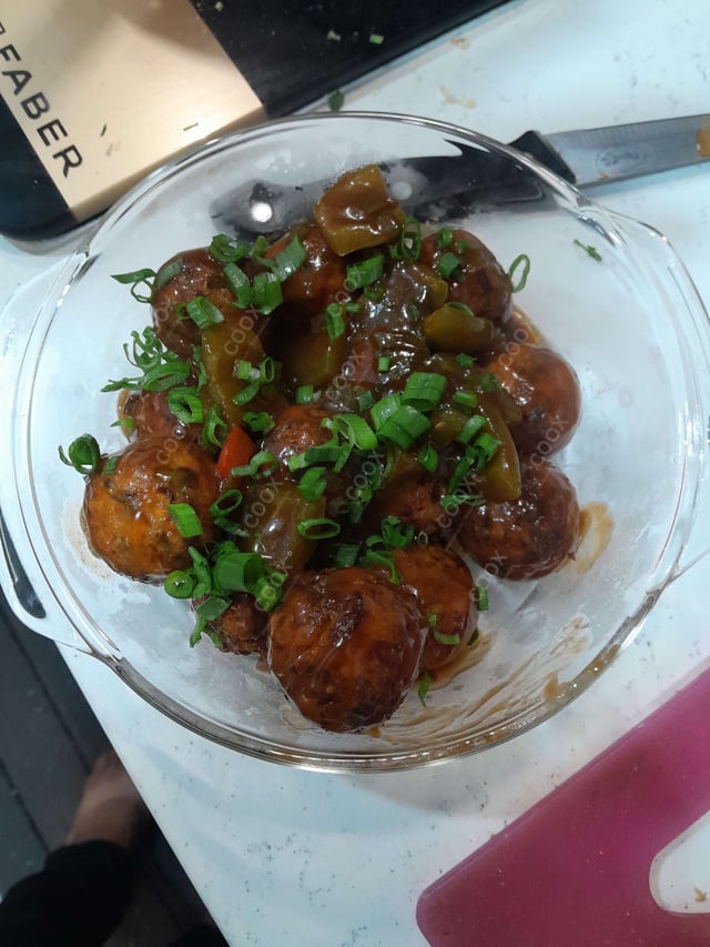 Delicious Veg Manchurian (Dry) prepared by COOX