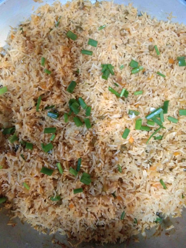 Delicious Veg Fried Rice prepared by COOX