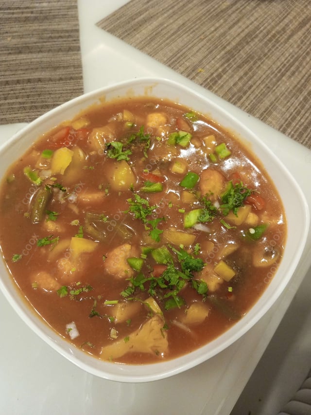 Delicious Mix Veg in Schezwan Sauce prepared by COOX