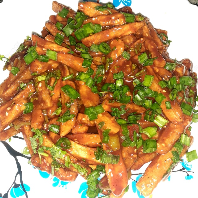 Delicious Honey Chilly Potato prepared by COOX