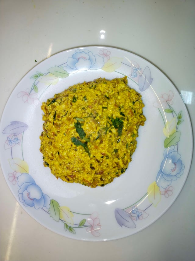 Delicious Paneer Bhurji prepared by COOX