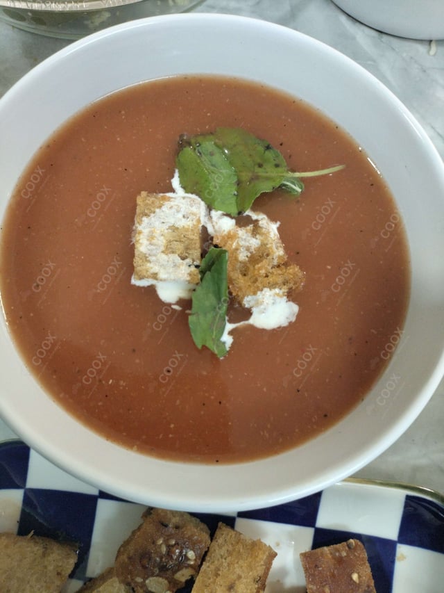 Delicious Tomato Basil Soup prepared by COOX