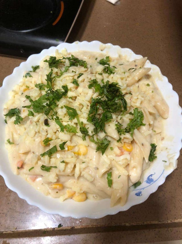 Delicious Pasta in White Sauce prepared by COOX