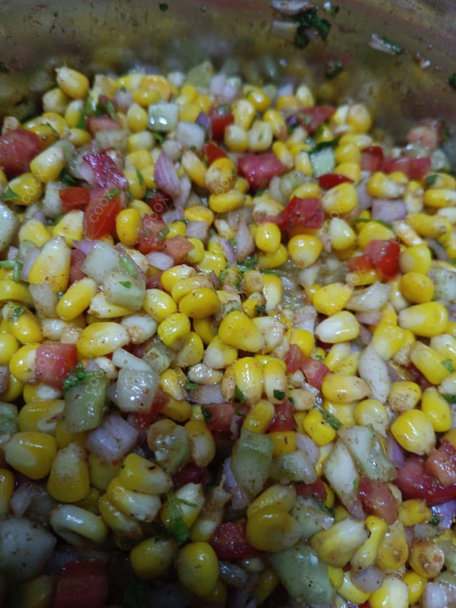 Delicious Corn Chaat prepared by COOX