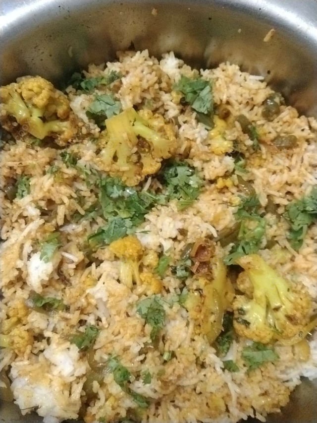 Delicious Veg Biryani prepared by COOX