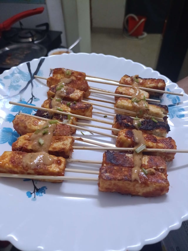 Delicious Thai Paneer Satay prepared by COOX