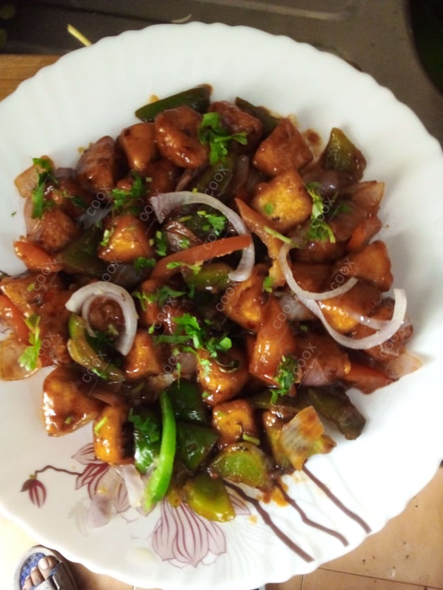 Delicious Chilli Paneer (Dry) prepared by COOX