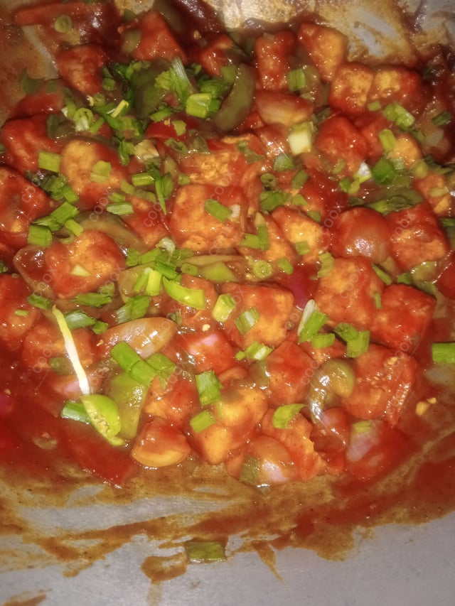 Delicious Chilli Paneer (Dry) prepared by COOX