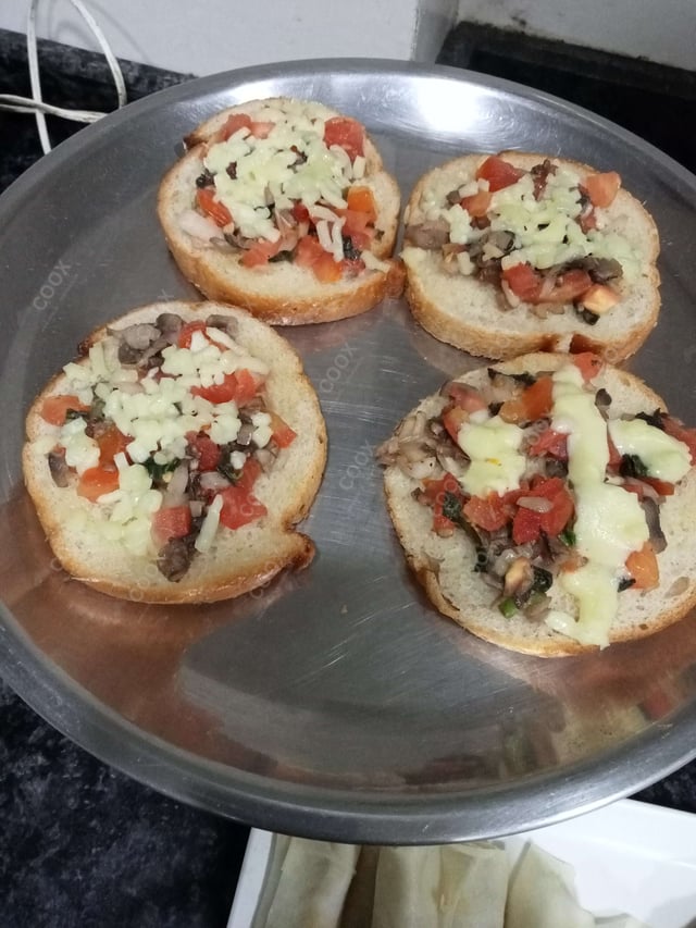 Delicious Tomato Mushroom Bruschetta prepared by COOX