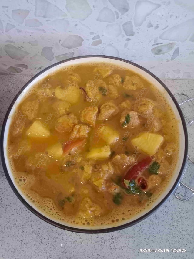 Delicious Aloo Soyabean prepared by COOX