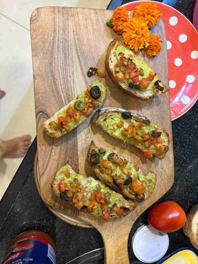 Delicious Tomato Mushroom Bruschetta prepared by COOX