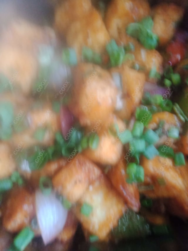 Delicious Chilli Paneer (Dry) prepared by COOX