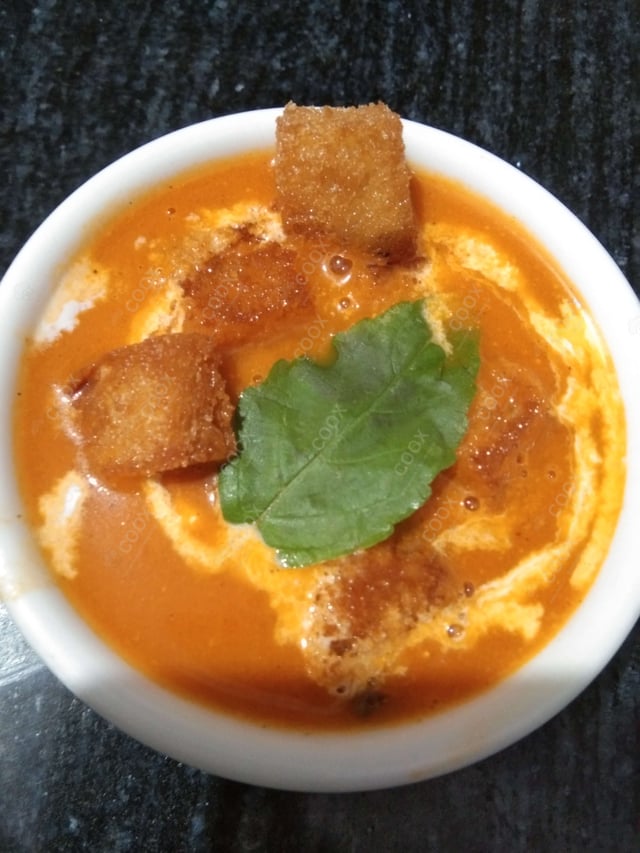 Delicious Tomato Basil Soup prepared by COOX