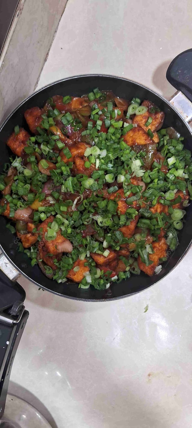 Delicious Chilli Paneer (Dry) prepared by COOX