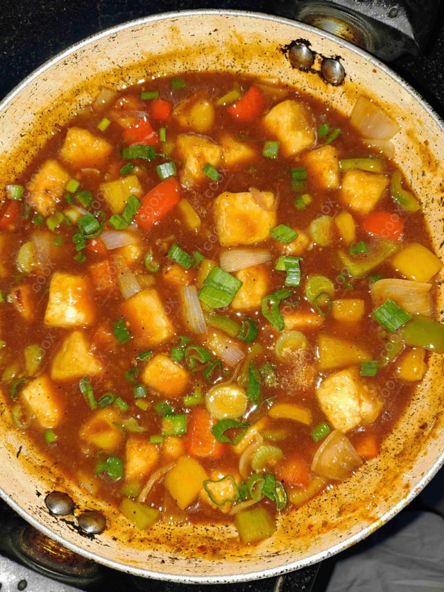 Delicious Chilli Paneer (Gravy) prepared by COOX