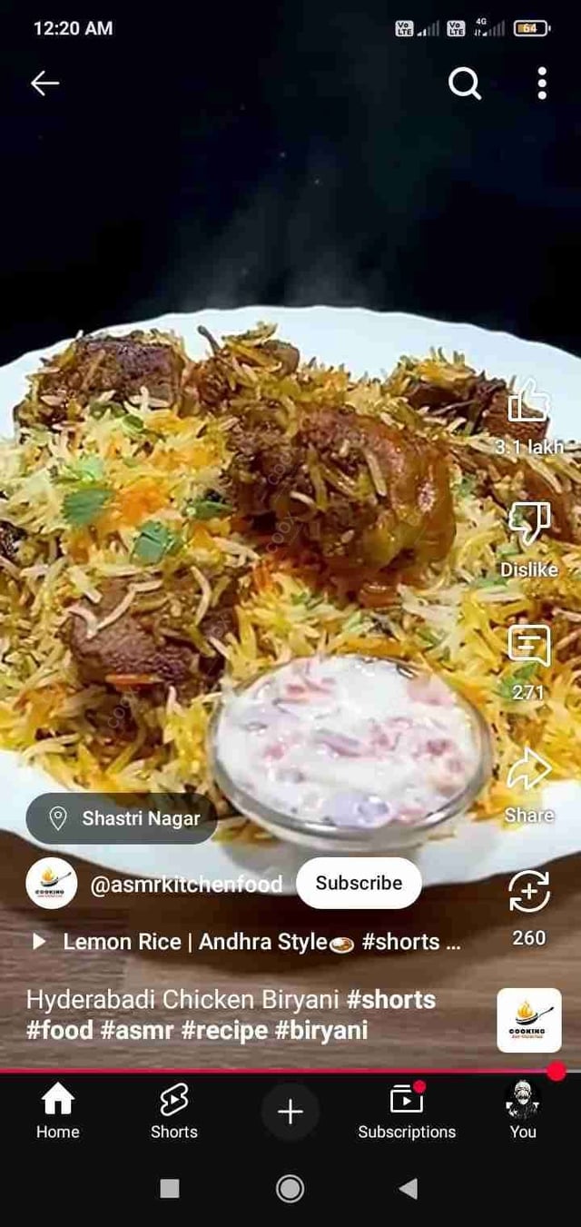 Delicious Chicken Biryani prepared by COOX