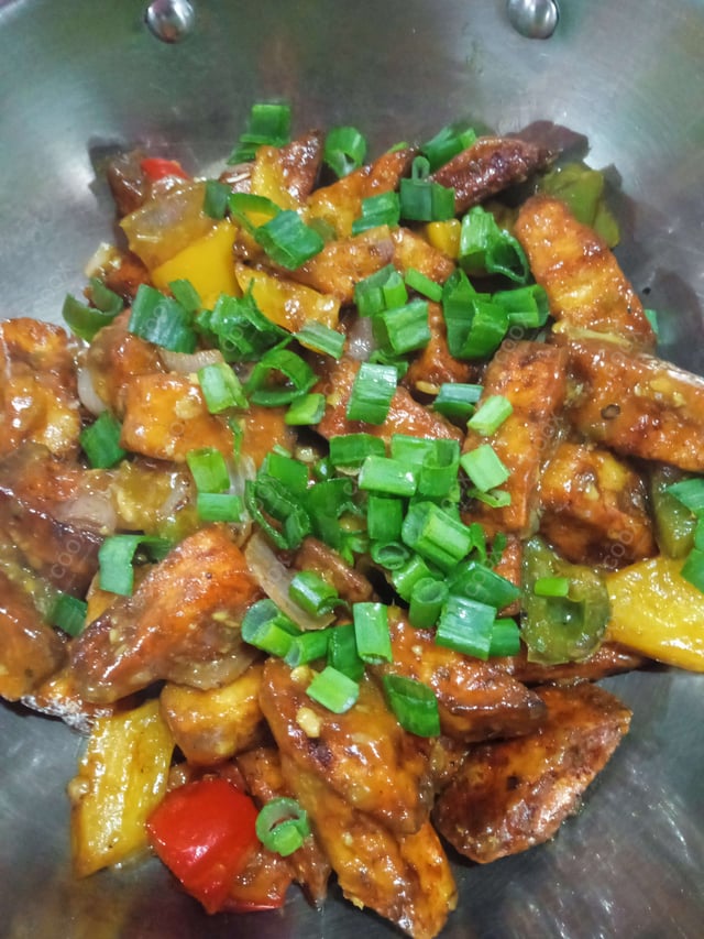 Delicious Chilli Paneer (Dry) prepared by COOX